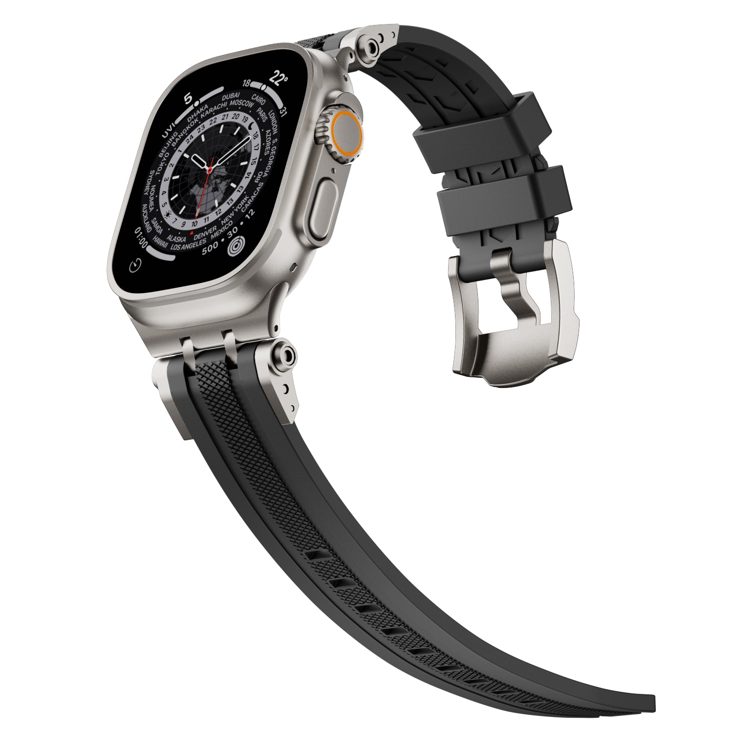 Outdoor Sports Fluoroelastomer Rubber Band For Apple Watch