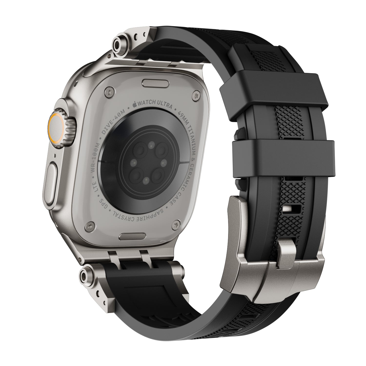 Outdoor Sports Fluoroelastomer Rubber Band For Apple Watch