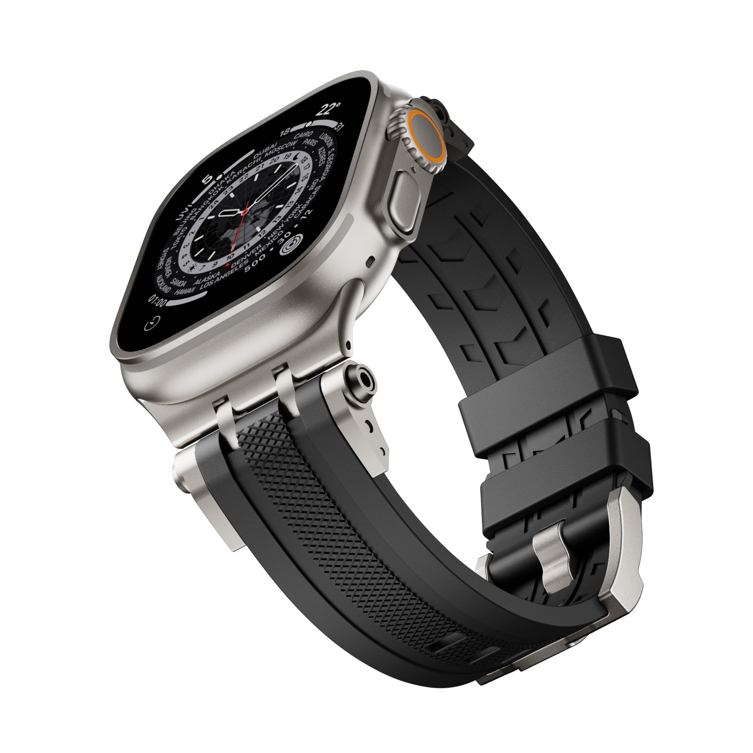 Outdoor Sports Fluoroelastomer Rubber Band For Apple Watch