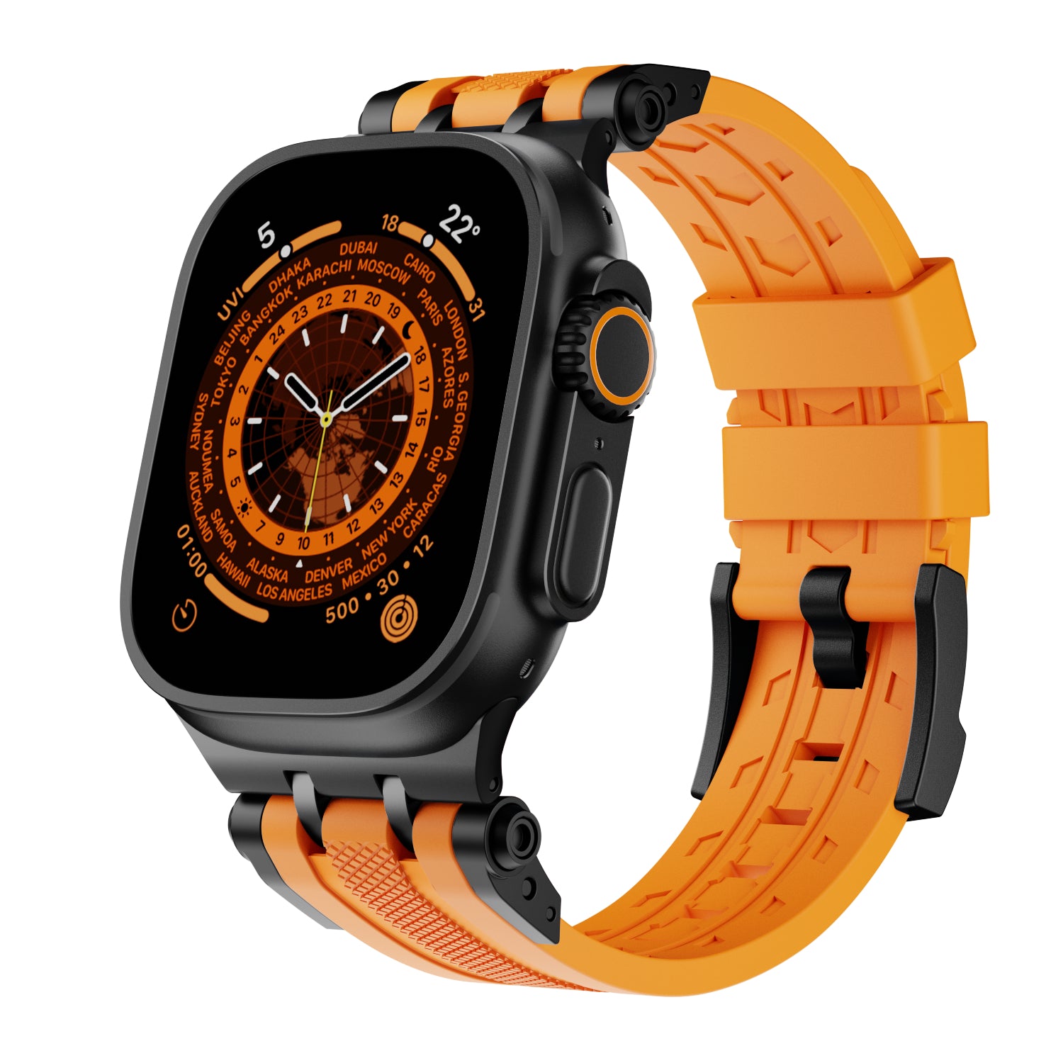 Outdoor Sports Fluoroelastomer Rubber Band For Apple Watch