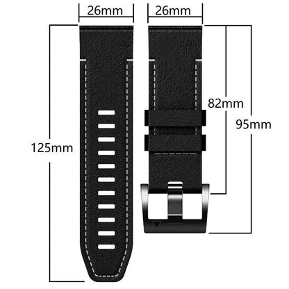 Garmin Quick Fit Rubber With Leather Band