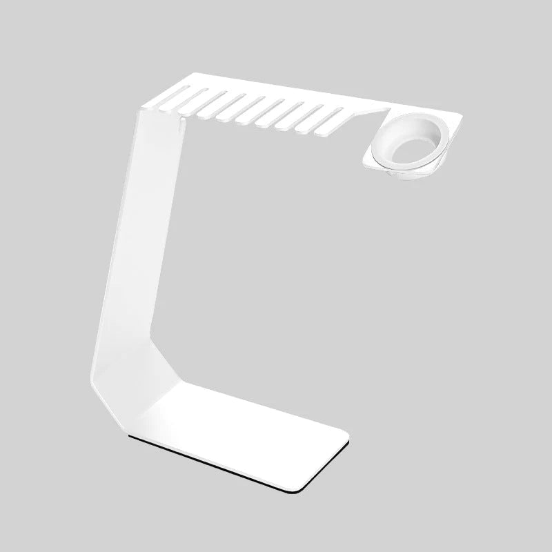 Watch strap storage bracket with charging base