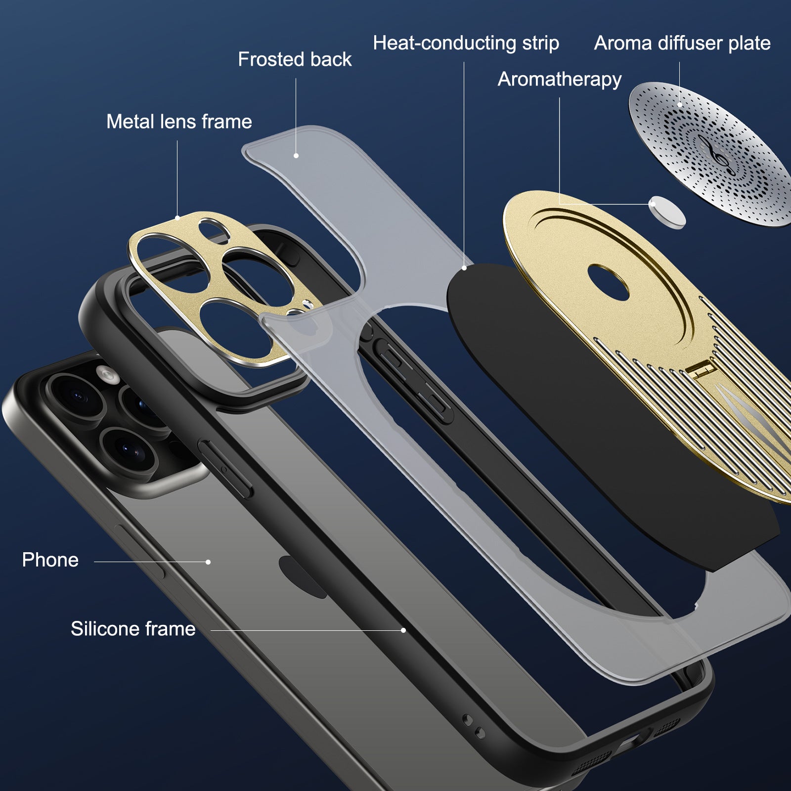 Graphene Heat Dissipation Bracket Magnetic Phone Case