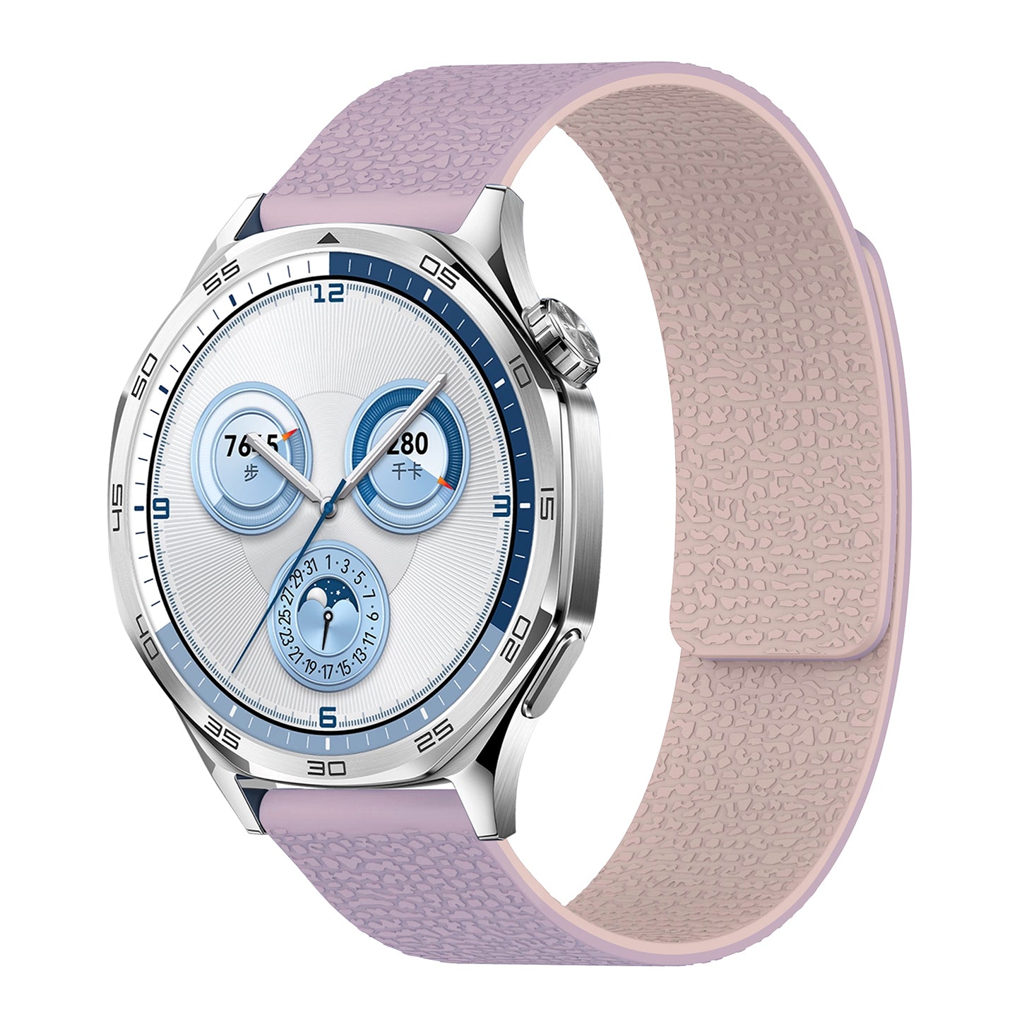 Magnetic Silicone Lychee Band For 18mm/20mm/22mm Width Wach