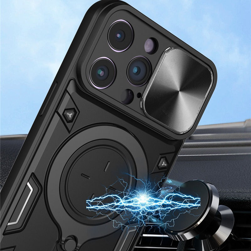 Shockproof Protective Case with Slide Camera Cover For Iphone