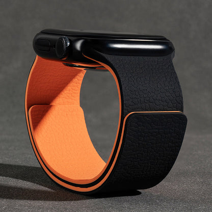 Magnetic Silicone Lychee Band For Apple Watch