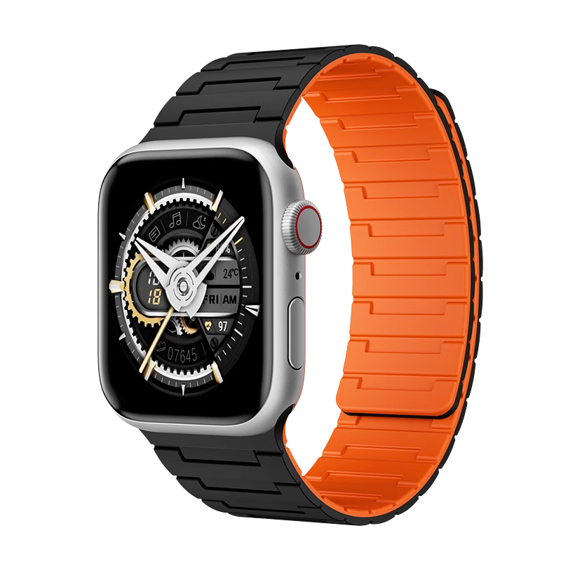 Plaid Silicone Magnetic Band For Apple Watch