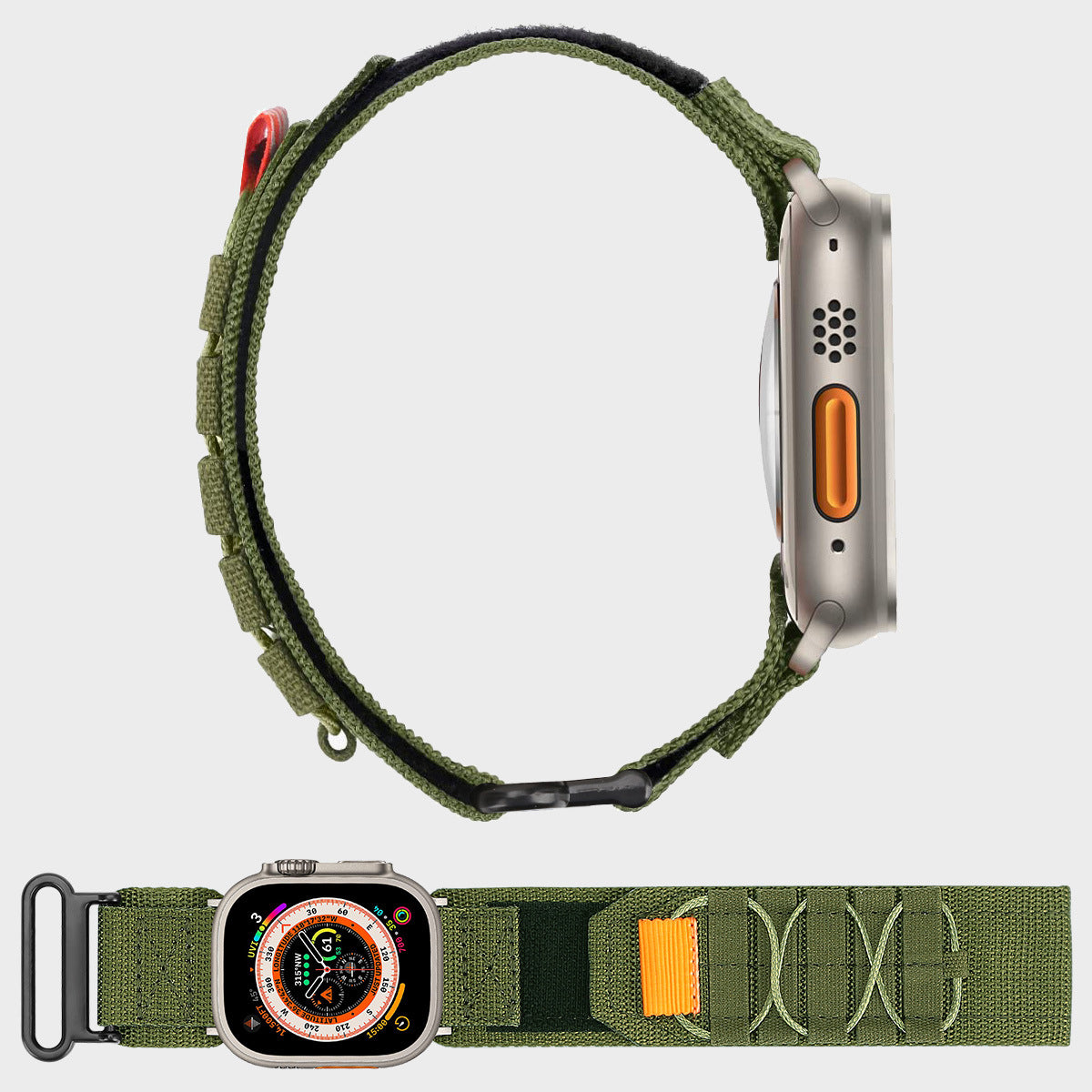 Nylon Canvas Loop Velcro Strap For Apple Watch