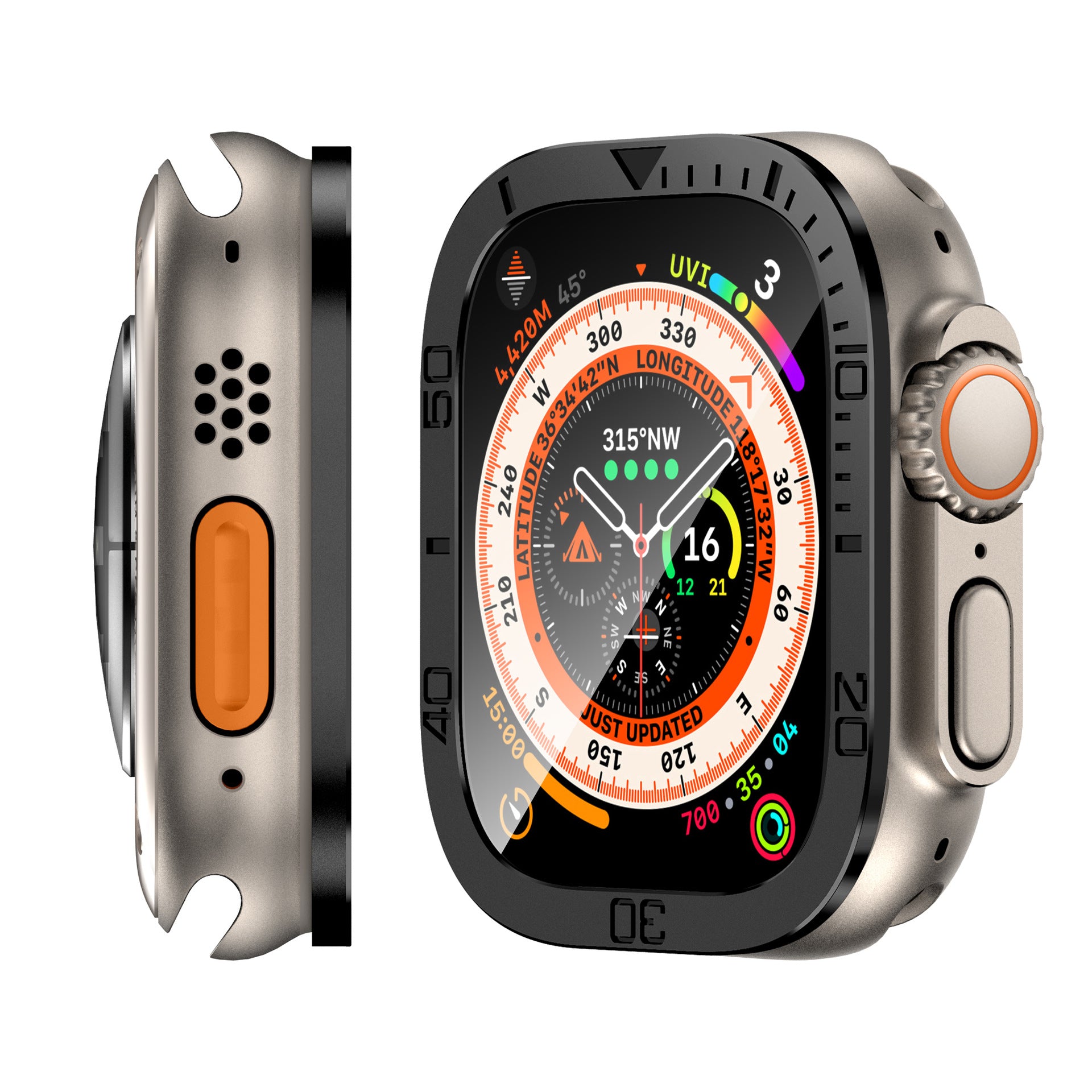 Tempered Glass Screen Protector Full Coverage For Apple Watch Ultra / Ultra2