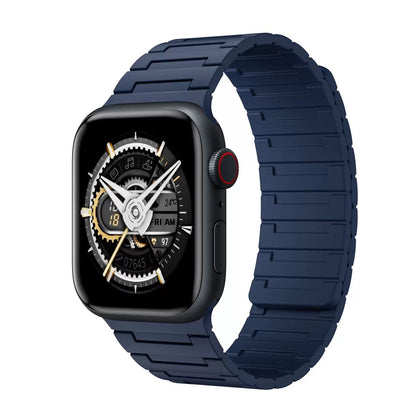 Plaid Silicone Magnetic Band For Apple Watch