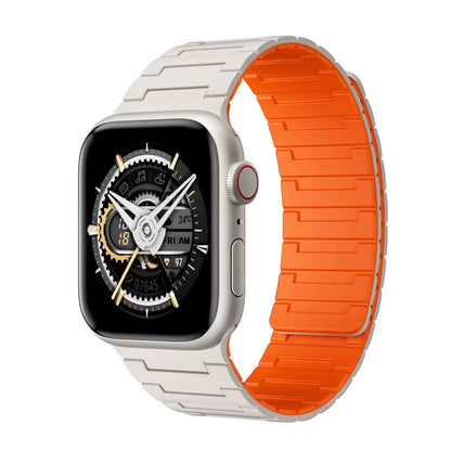 Plaid Silicone Magnetic Band For Apple Watch