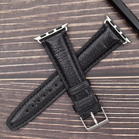 French goatskin watch strap For Apple Watch