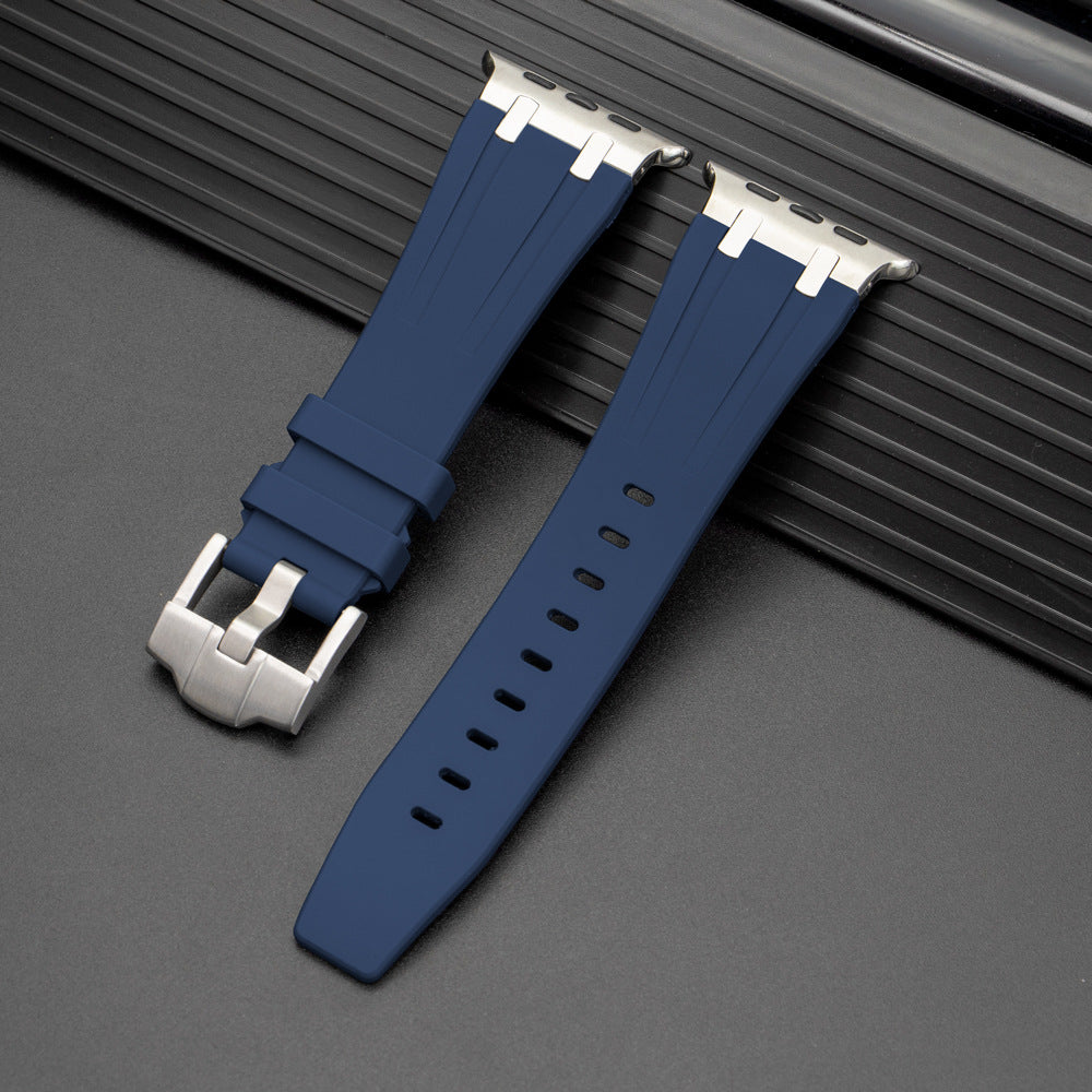 NEW AP Thick Silicone Band With Titanium Adapter For Apple Watch