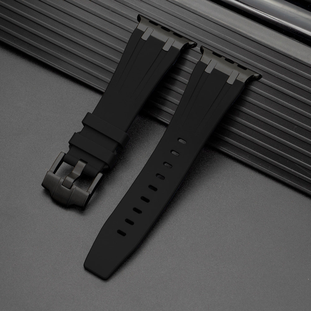 NEW AP Thick Silicone Band With Titanium Adapter For Apple Watch