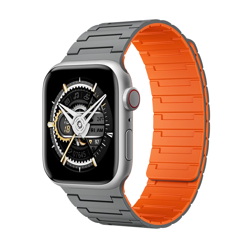Plaid Silicone Magnetic Band For Apple Watch