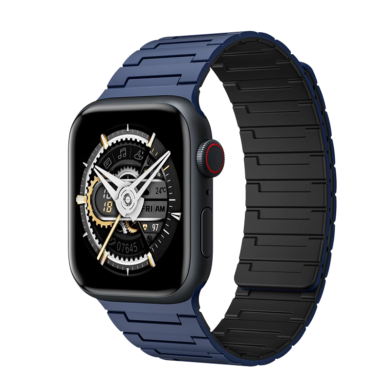 Plaid Silicone Magnetic Band For Apple Watch