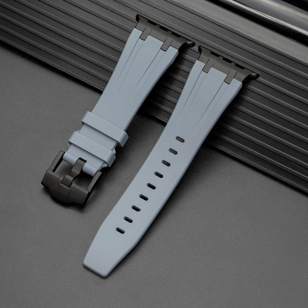 NEW AP Thick Silicone Band With Titanium Adapter For Apple Watch