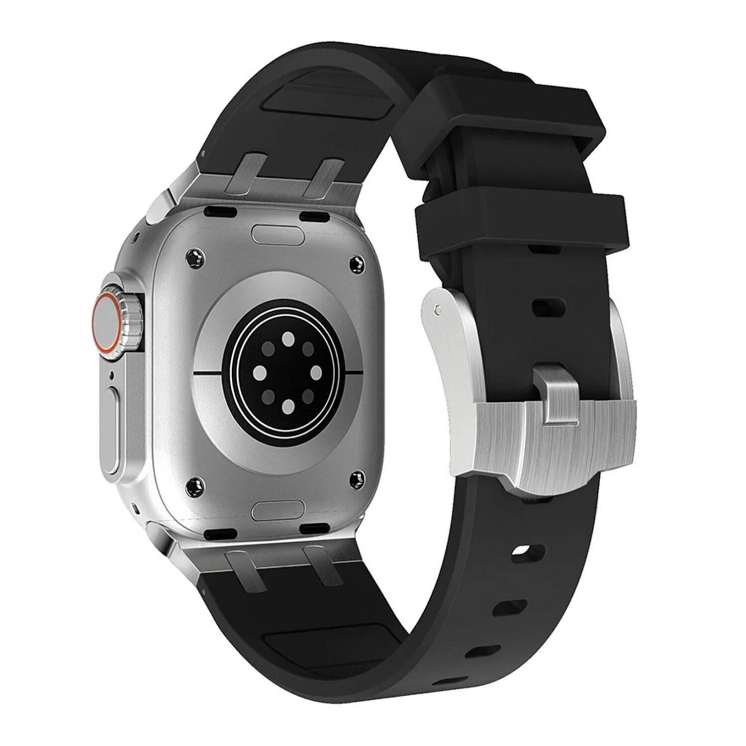 NEW AP Thick Silicone Band With Titanium Adapter For Apple Watch