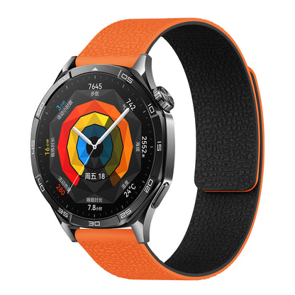 Magnetic Silicone Lychee Band For 18mm/20mm/22mm Width Wach