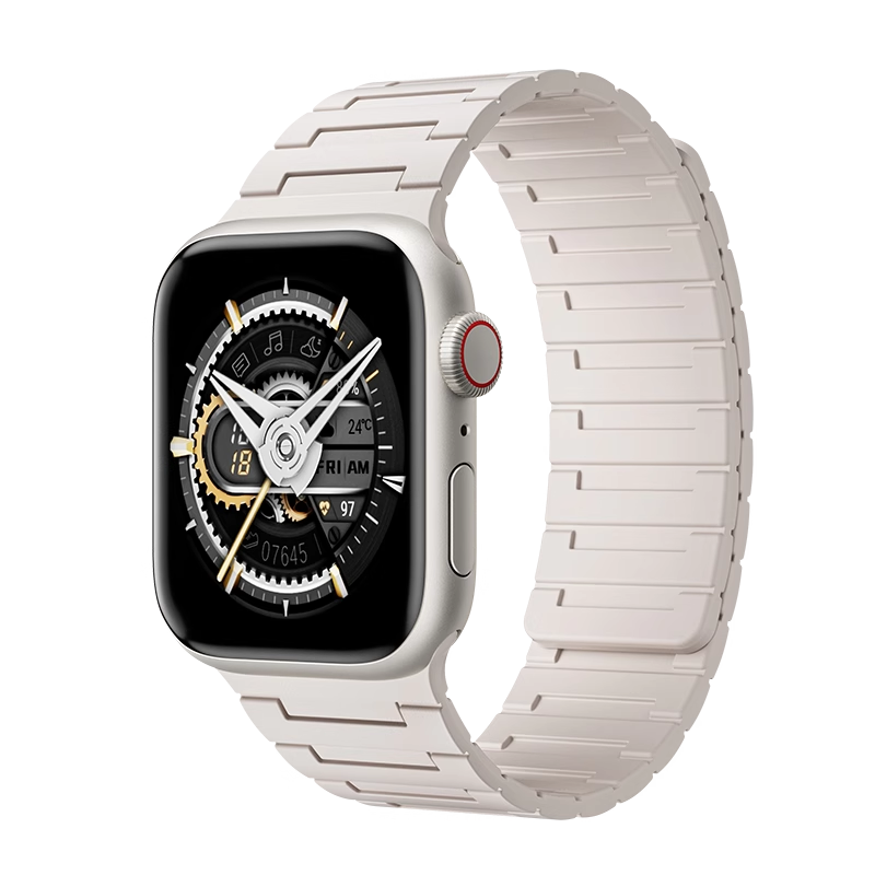 Plaid Silicone Magnetic Band For Apple Watch