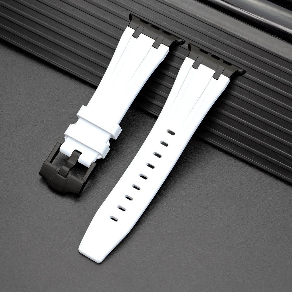 NEW AP Thick Silicone Band With Titanium Adapter For Apple Watch