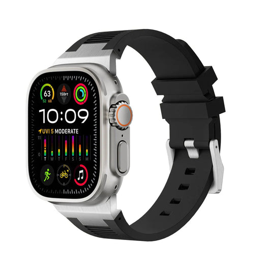 AP New Connector Liquid Silicone Band For Apple Watch