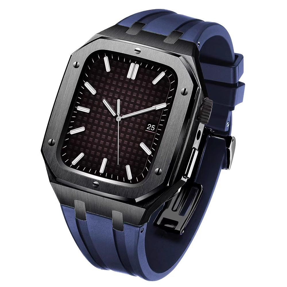 AP6006 Series - Silicone Band Steel Armor Apple Watch Case