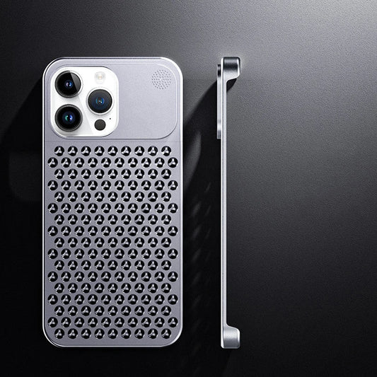 Metal Titanium Aluminum alloy Borderless Protective Case For iPhone