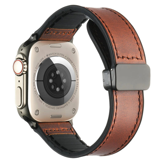 Silicone magnetic leather strap