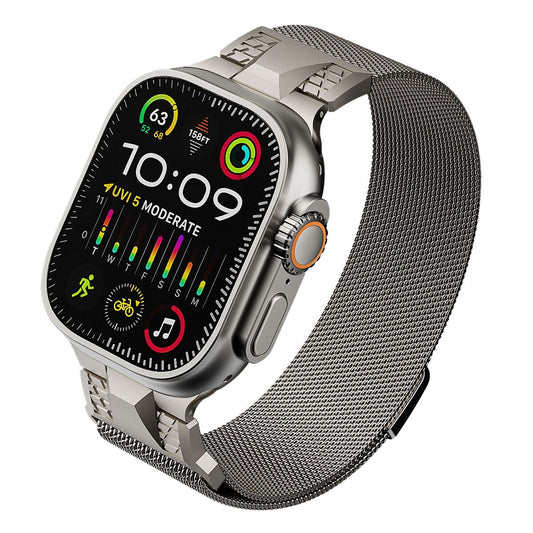 Mecha Stainless  Steel Milanese Loop Band For Apple Watch