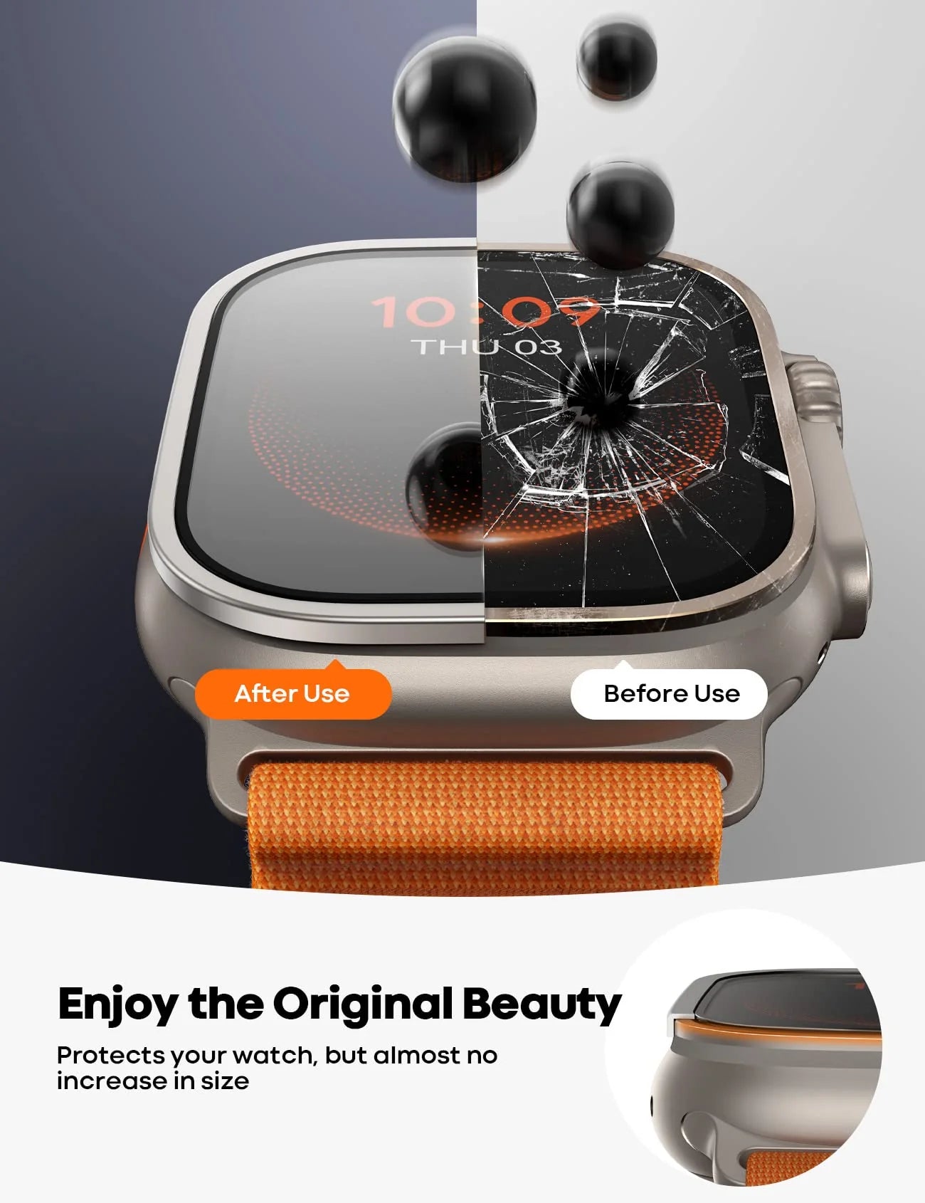Titanium Screen Protector for Apple Watch Ultra 2/Ultra