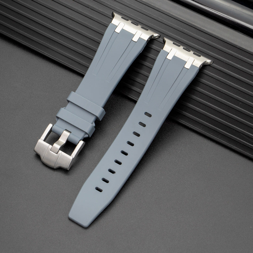 NEW AP Thick Silicone Band With Titanium Adapter For Apple Watch