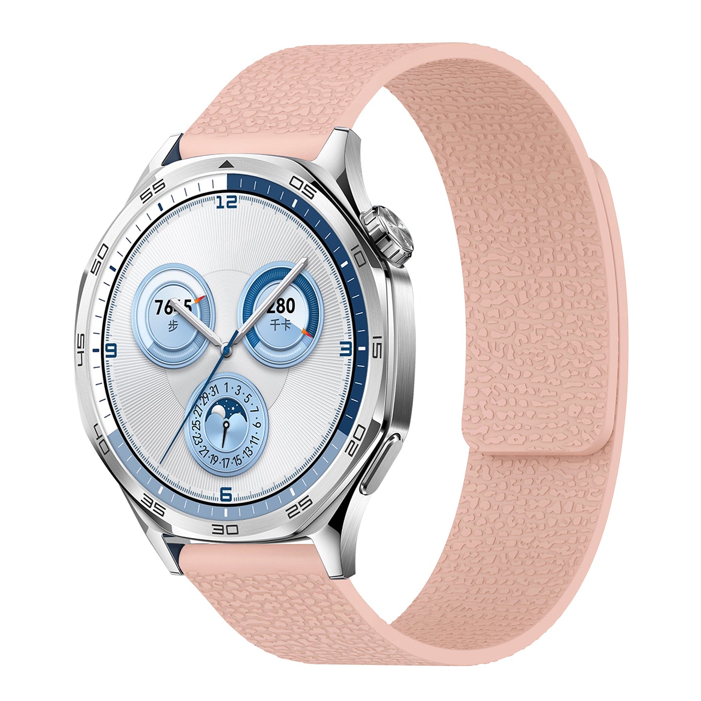 Magnetic Silicone Lychee Band For 18mm/20mm/22mm Width Wach