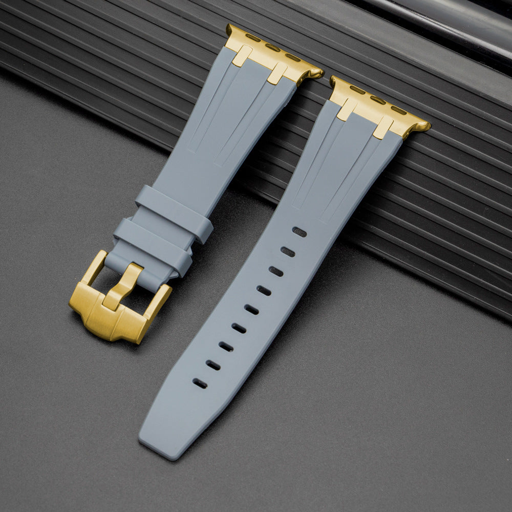 NEW AP Thick Silicone Band With Titanium Adapter For Apple Watch