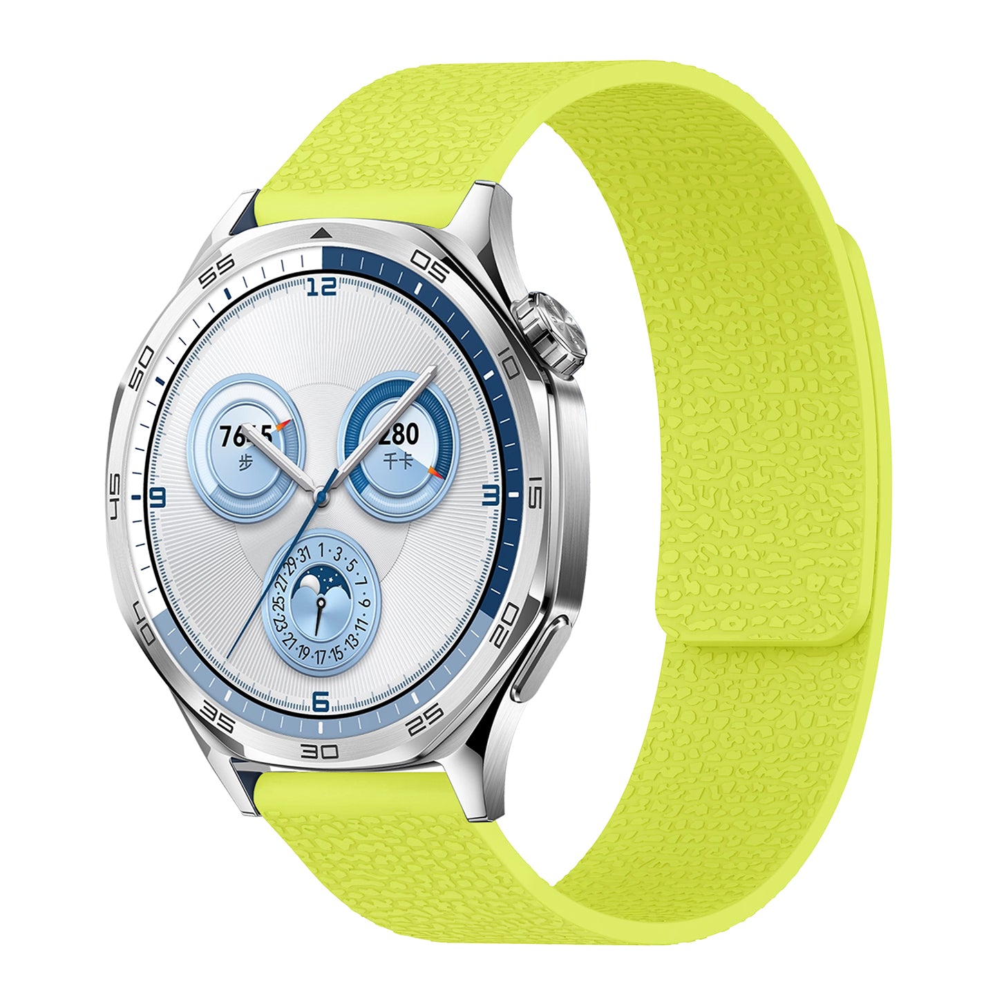 Magnetic Silicone Lychee Band For 18mm/20mm/22mm Width Wach
